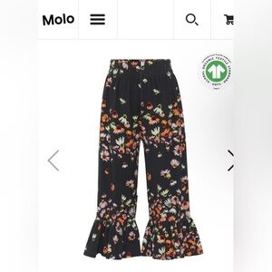 Molo Black Floral Kids Bottoms